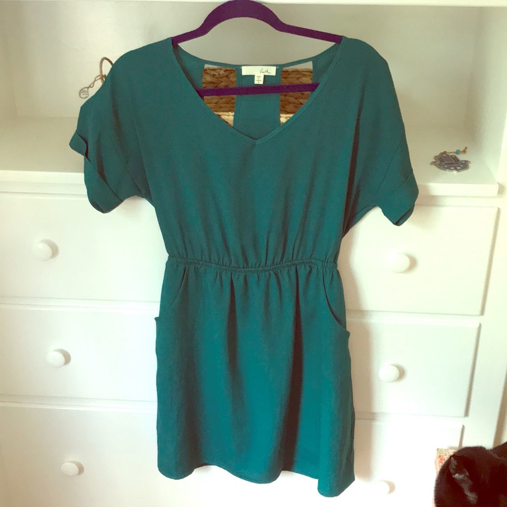 Silky fit/flare dress